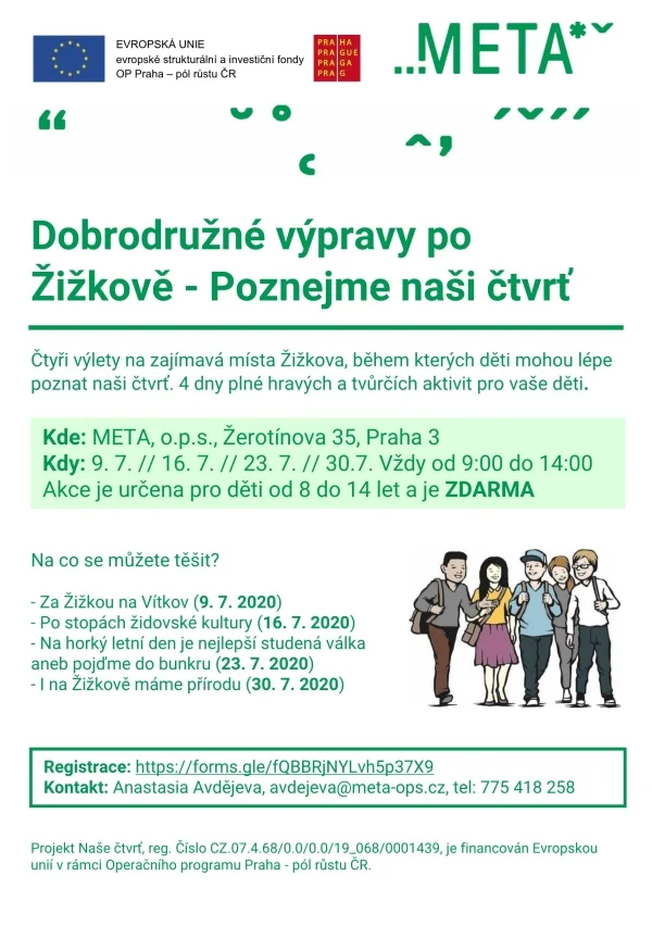Leták výpravy po Žižkově META
